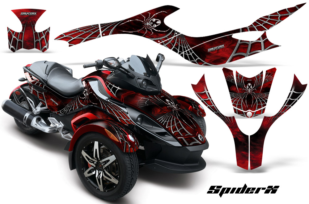 CAN-AM SPYDER Graphics Kit SpiderX Red